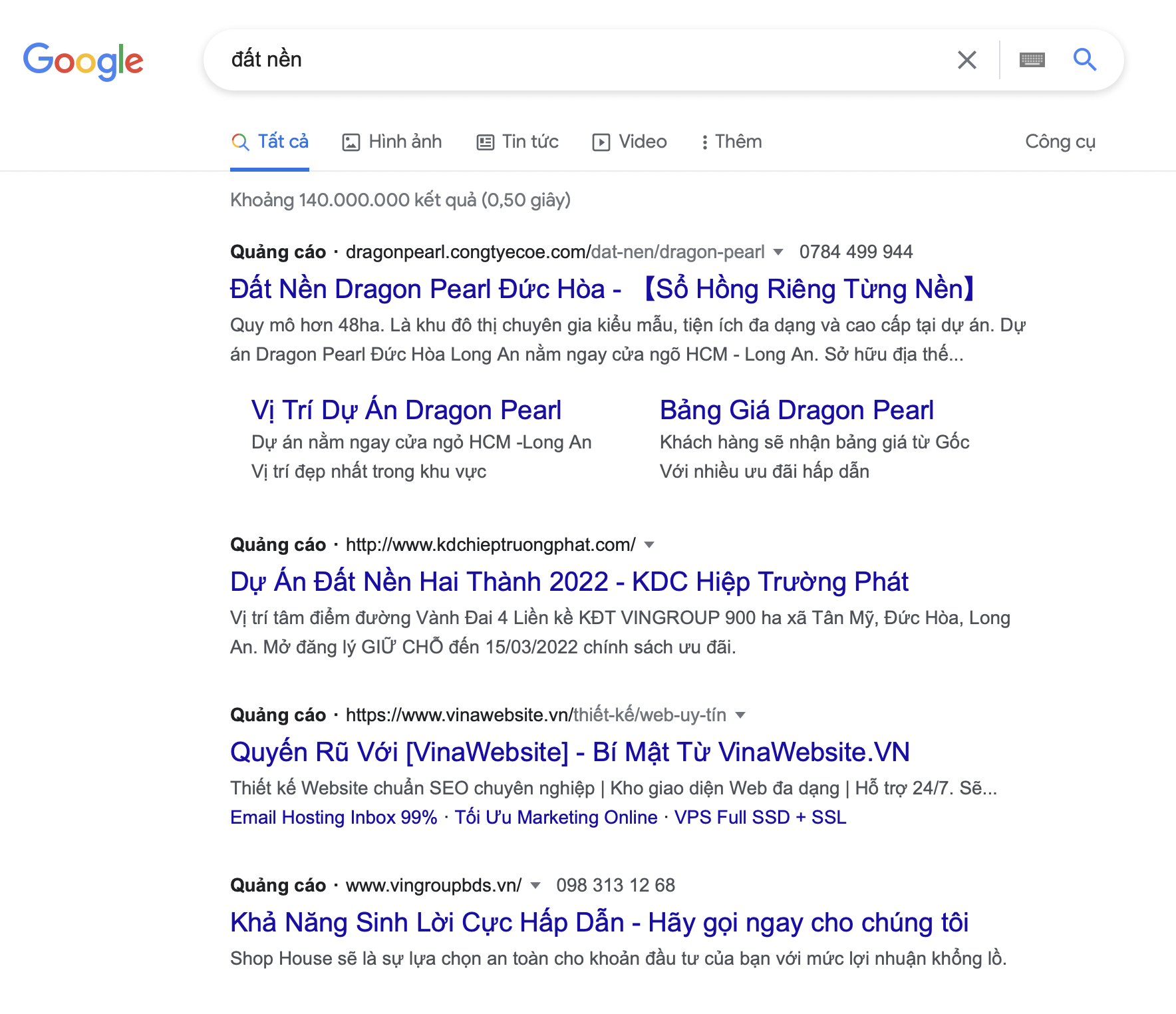 Dịch vụ chạy quảng cáo Google theo loại hình Google Search